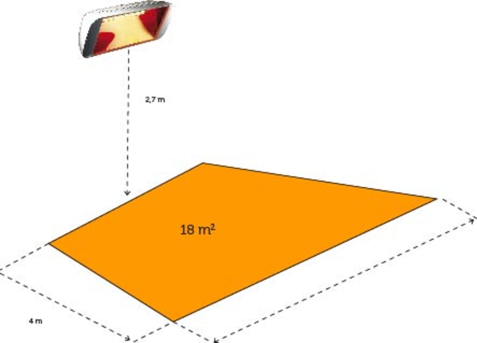 Infrarød varmelampe 2000W