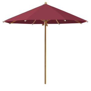 Teakwood Træparasol Ø300cm uden frisekant