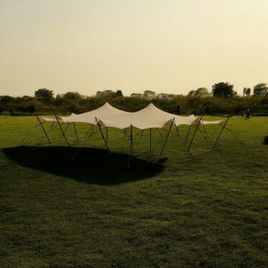 Stretch tent 9x9m - SAND - komplet