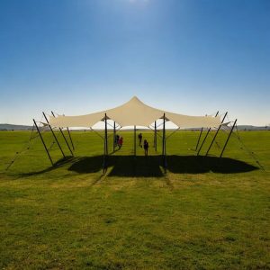 Stretch tent 9x12m - SAND - Komplet
