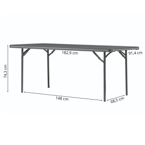 Zown New Classic - klapbord XXL 180x90 cm