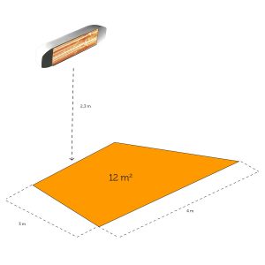 Infrarød varmelampe 1500w