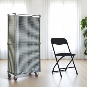 60 Zown Alex klapstole i sort inkl. stolevogn