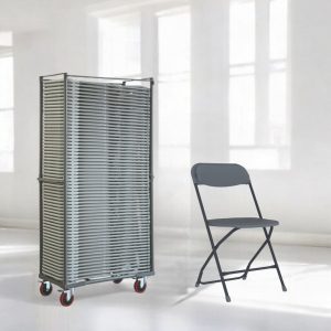 60 Zown Alex klapstole i shark grå inkl. stolevogn