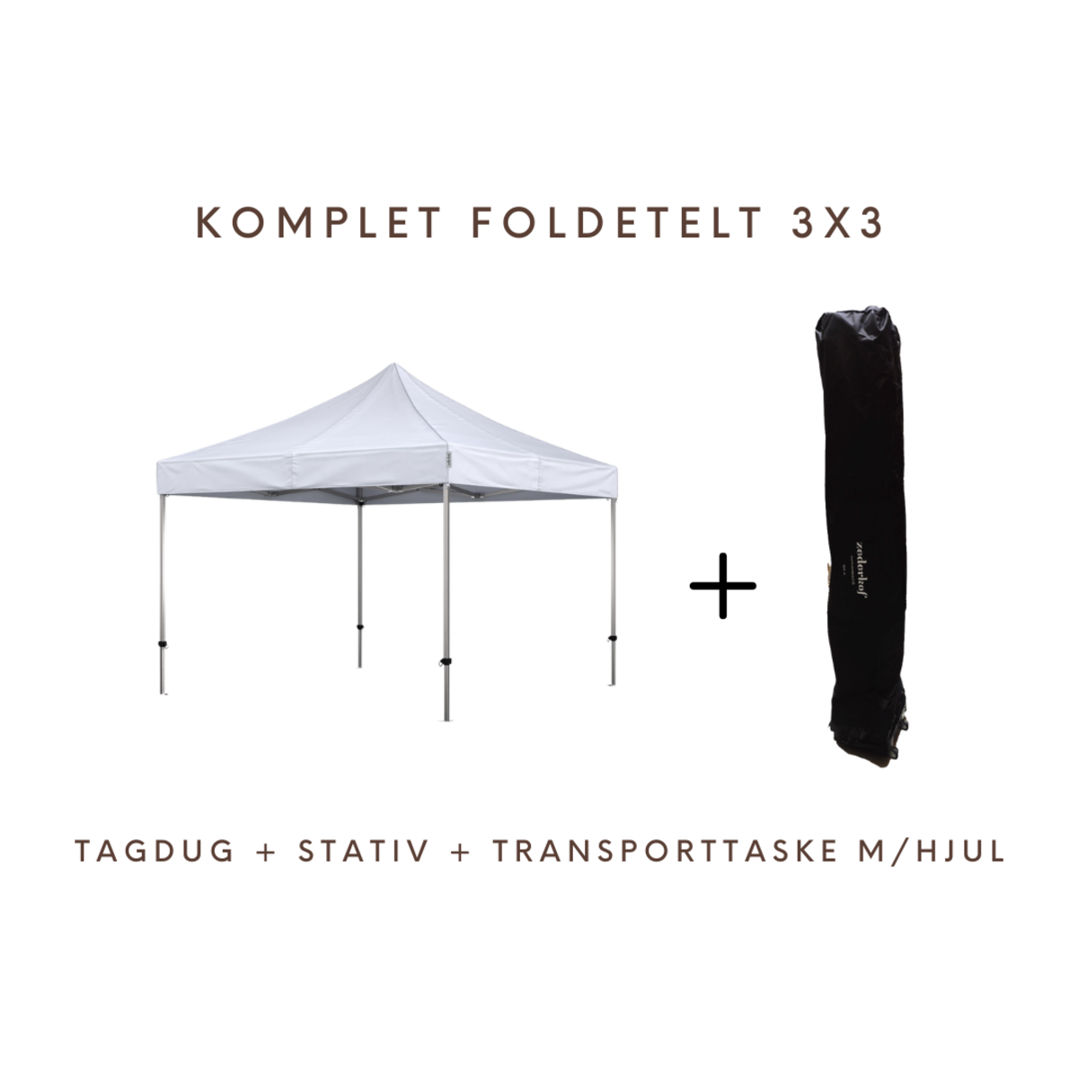 Foldetelt Komplet 3x3m Premium