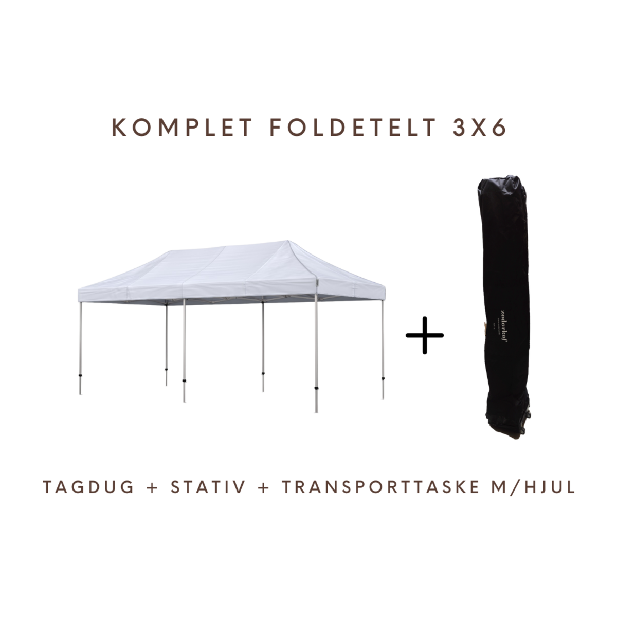 Foldetelt Komplet 3x6m Premium