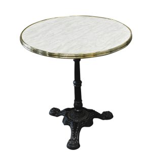 Marble look/brass tabletop round - ø70cm