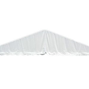 Gavltrekant 9m hvid PVC