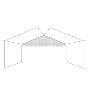 Gavltrekant 6m - Afvalmet inkl. flæsekant